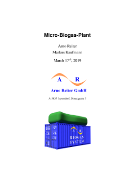 Micro-Biogasplant Technical Description